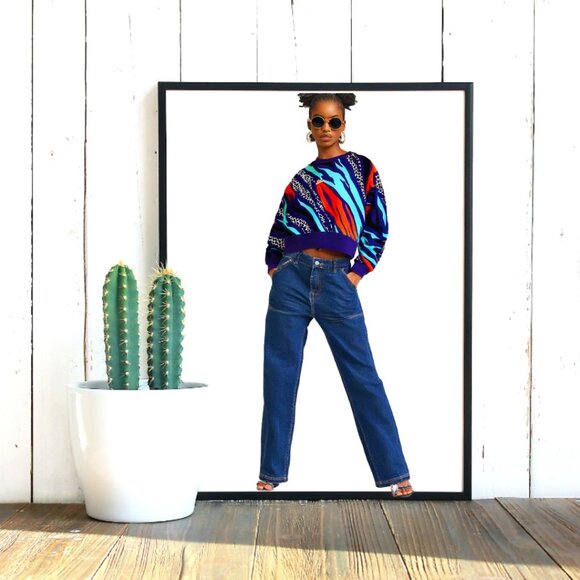 Nike Airloom Purple Animal Abstract Fleece Oversized Cropped Sweatshirt,… - Picture 1 of 5